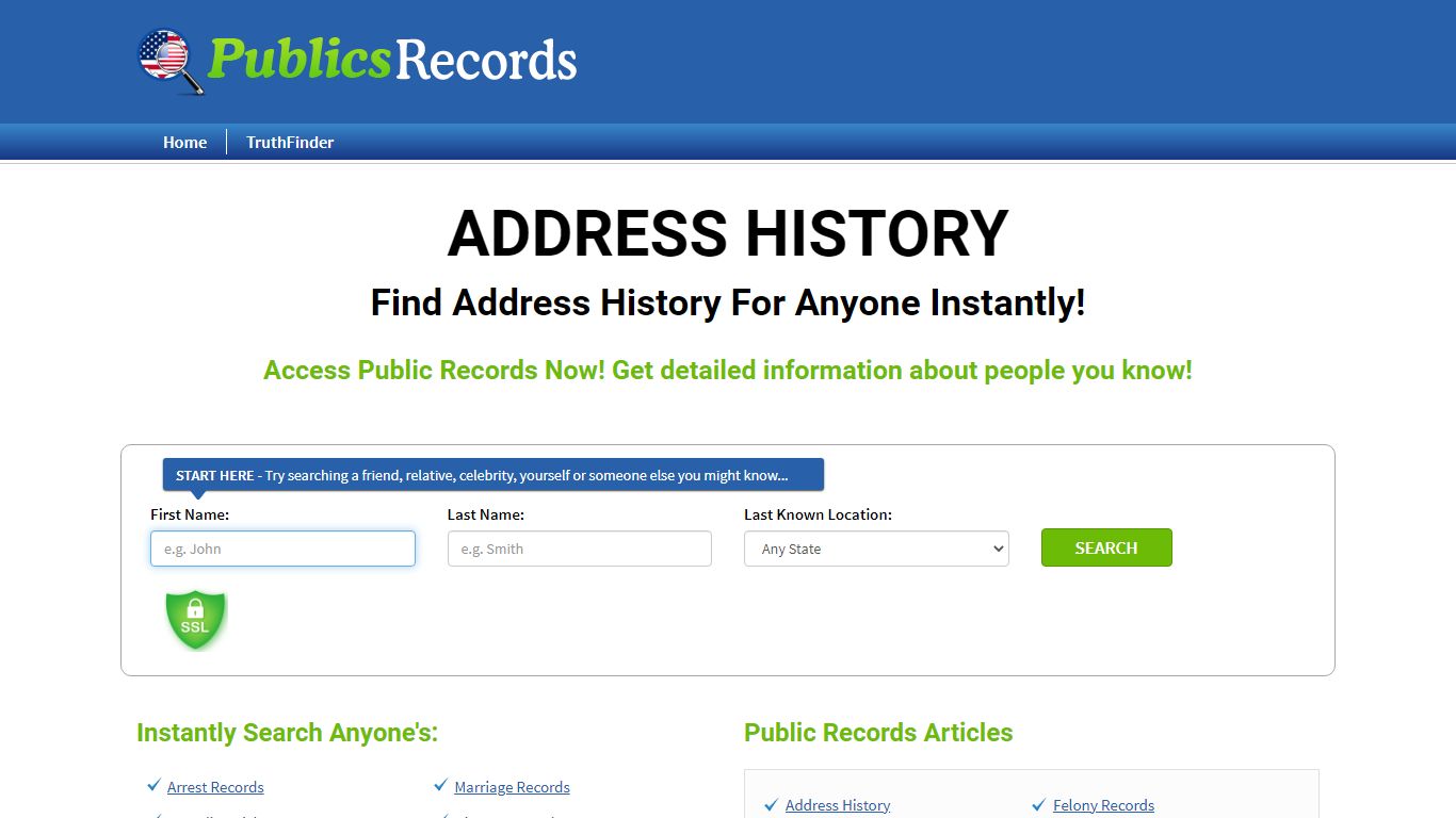Find Address History For Anyone - Public Records Reviews