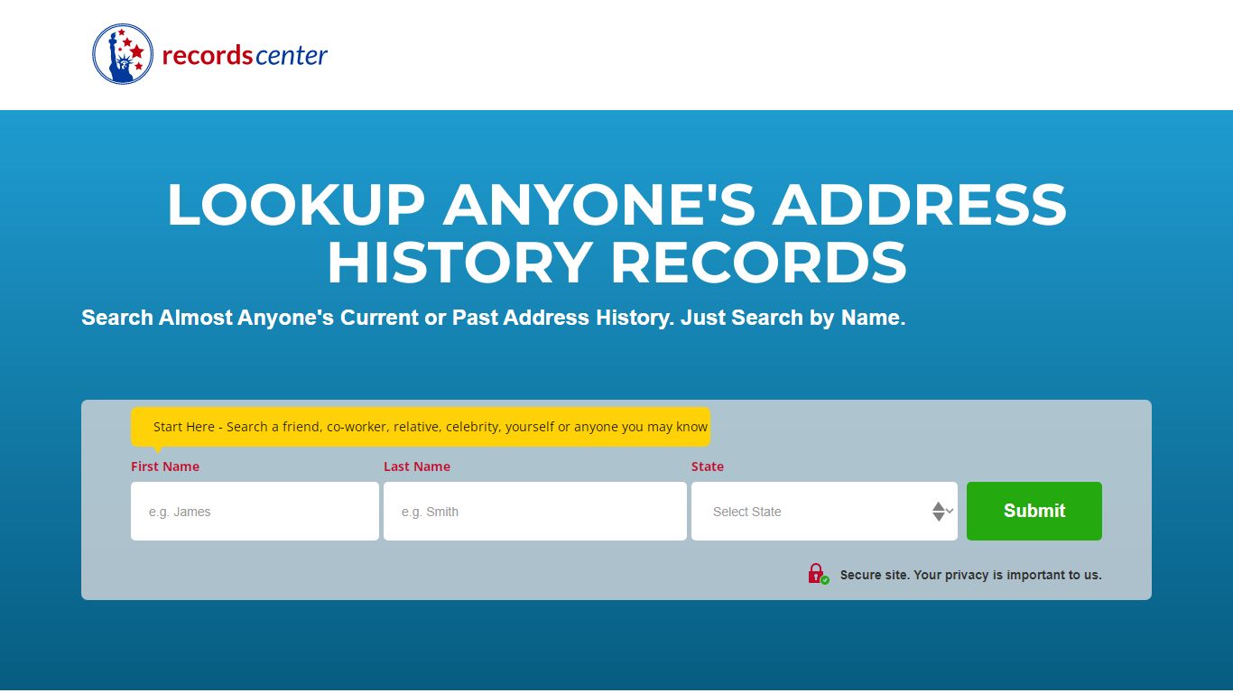 Lookup Anyone's Address History Records - Records Center